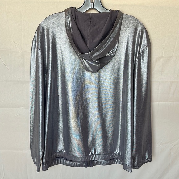 H&M Coachella official collection metallic zip hooded jacket - Picture 2 of 3